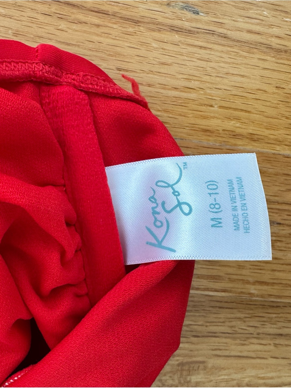 Kona Sol Red One-Shoulder Ruffle Bikini Set - Picture 3 of 4